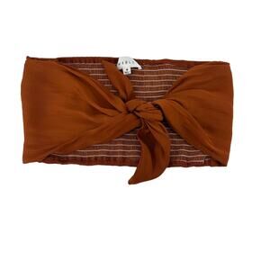 Mable clothing  bandeau tie top rust orange size medium sexy casual